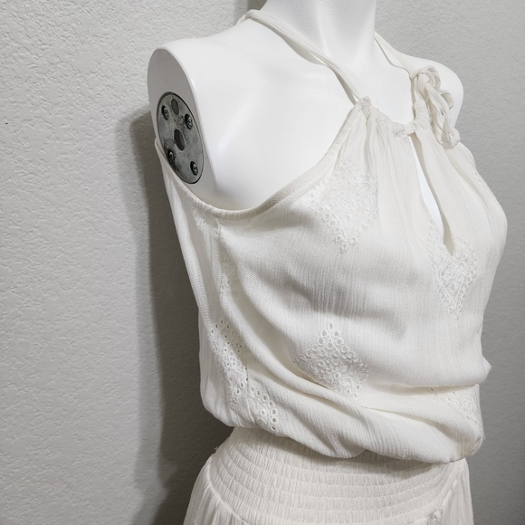 Lovestitch Gauze Cream Boho Coastal Cowgirl Maxi Dress Size S - Picture 2 of 14